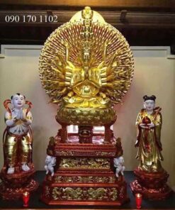 Tượng Phật bà Kim đồng Ngọc nữ