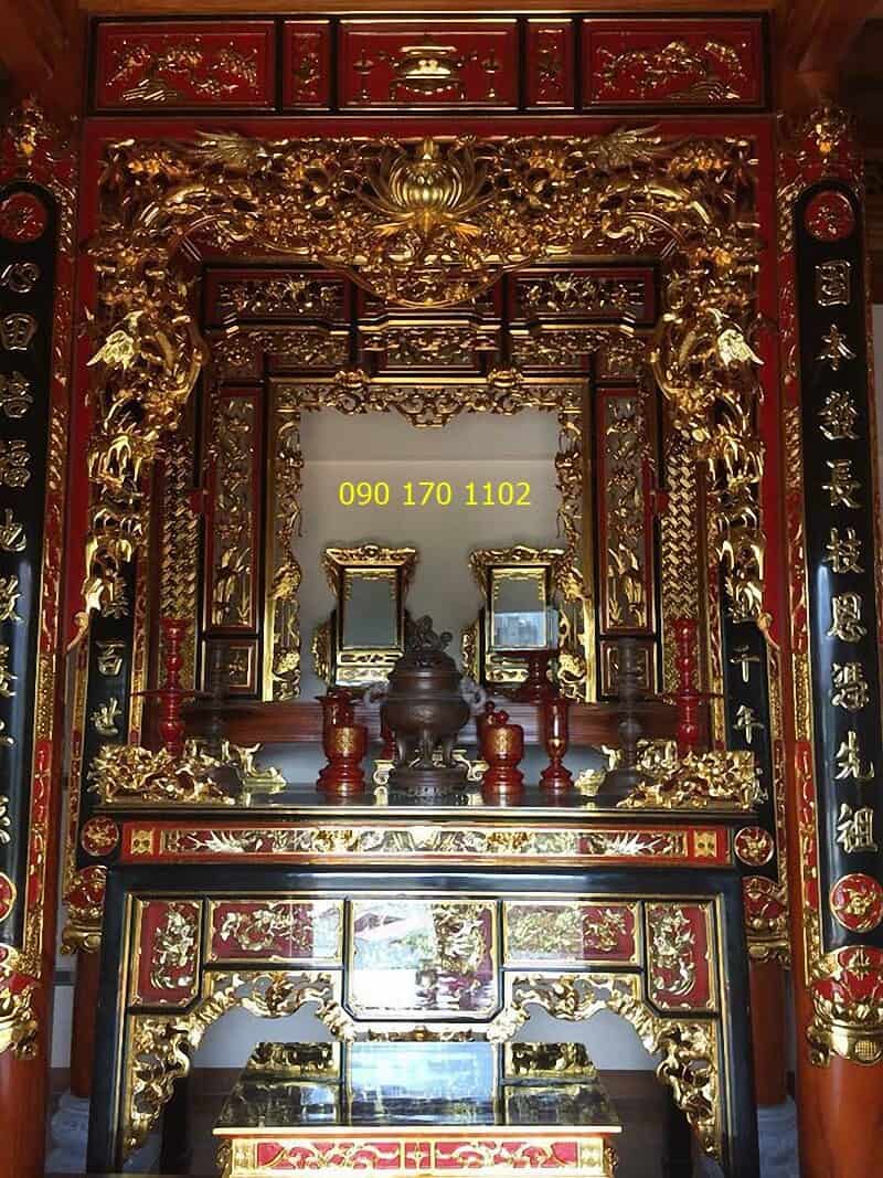 Cửa Võng Thờ Gia Tiên Sơn Son Thếp Vàng - Đồ Thờ Tượng Phật
