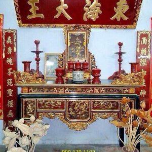 Mẫu bàn thờ ô xa 1 tầng chạm Rồng