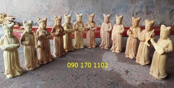 Tượng 12 cô Sơn Trang – 12 cô Tiên bằng gỗ