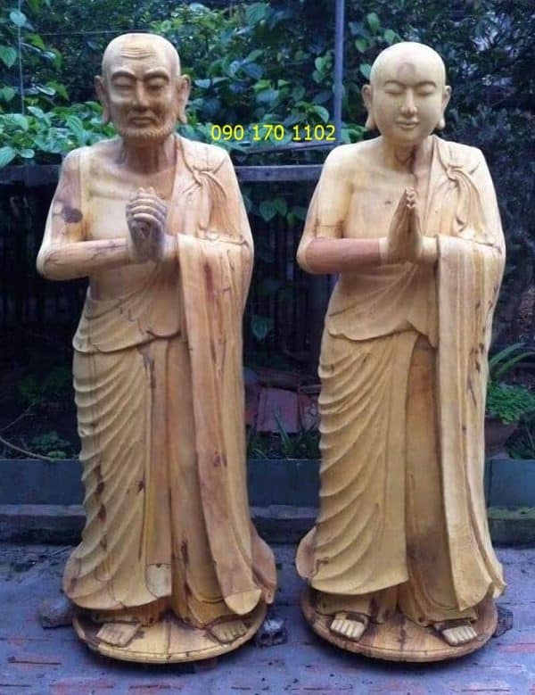 Tượng Phật A nan, Ca diếp gỗ mít