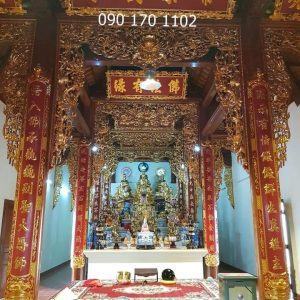 Mẫu cửa võng gian thờ Phật tại gia