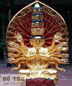 Tượng Phật bà Quan Âm nghìn mắt nghìn tay thếp vàng