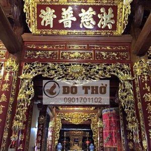 Cửa võng trang trí gian thờ trong ngoài Đình Chùa