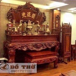 Mẫu ban thờ gỗ gụ đẹp hiện đại