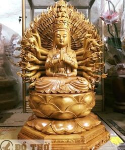 Tượng Phật bà Quan Âm nghìn mắt nghìn tay sơn vecni đẹp