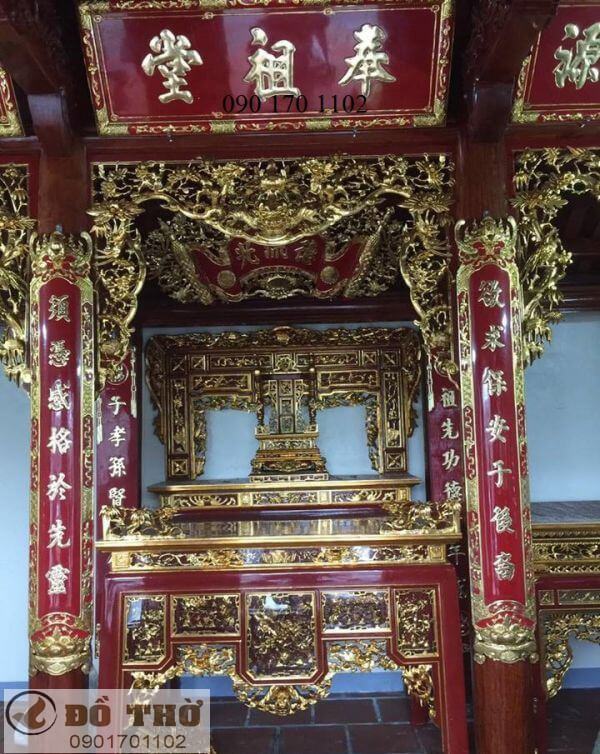 Mẫu cửa võng đẹp thếp vàng, thếp bạc - Đồ thờ Sơn Đồng-1