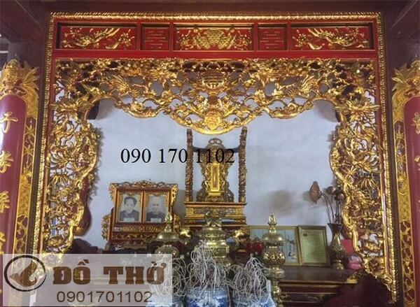 Mẫu cửa võng đẹp thếp vàng, thếp bạc - Đồ thờ Sơn Đồng