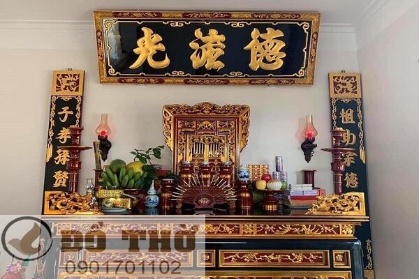 Câu đối treo bàn thờ gia tiên hay và ý nghĩa - Đồ thờ Tượng Phật