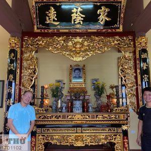 Thiết kế gian thờ gia tiên cho gia chủ nhà báo Phan Đăng