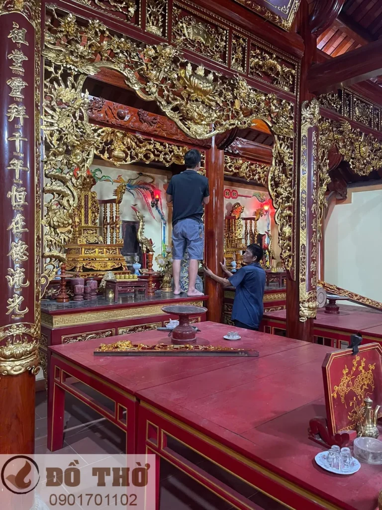 Lắp đặt nhà Thờ Họ Nguyễn Văn tại Đô Lương, Nghệ An